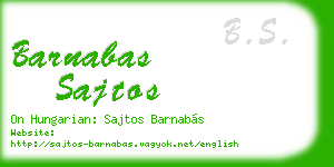 barnabas sajtos business card